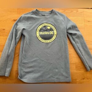 Hurley Boys' Long-Sleeve Thermal Top with Yellow Logo